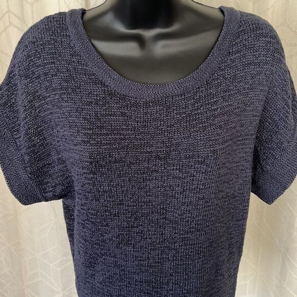 WD.NY Loose Knit Short Sleeve Top Sweater - Picture 5 of 8